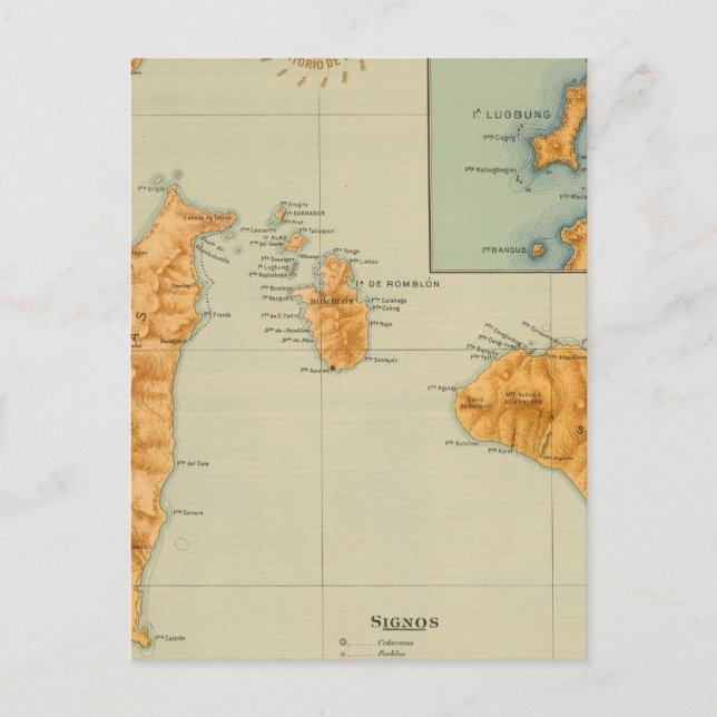 Postal No 16 Romblon, Tablas y Sibuyan (Anverso)