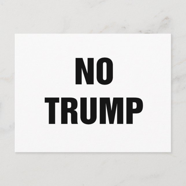 POSTAL ¡NO A TRUMP! (Anverso)