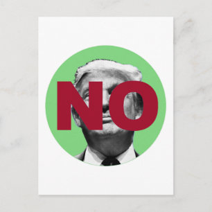 Postal No a Trump (verde y rojo)