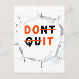 Postal No abandonar | Hacerlo