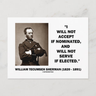 Postal No aceptar si es nominado, no servir a la cita de 