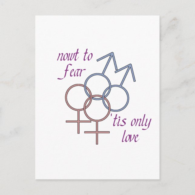 Postal No al miedo, '¡sólo es amor! (Anverso)