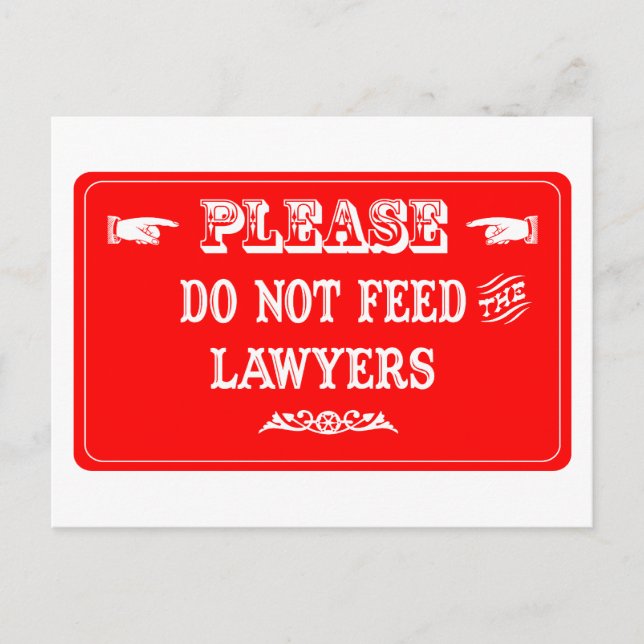 Postal No Alimentar A Los Abogados (Anverso)