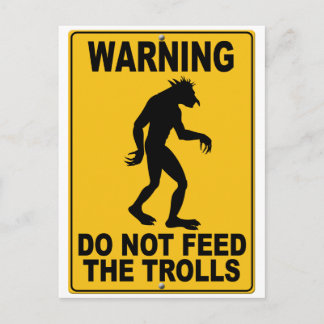 Postal No alimentar a los trolls