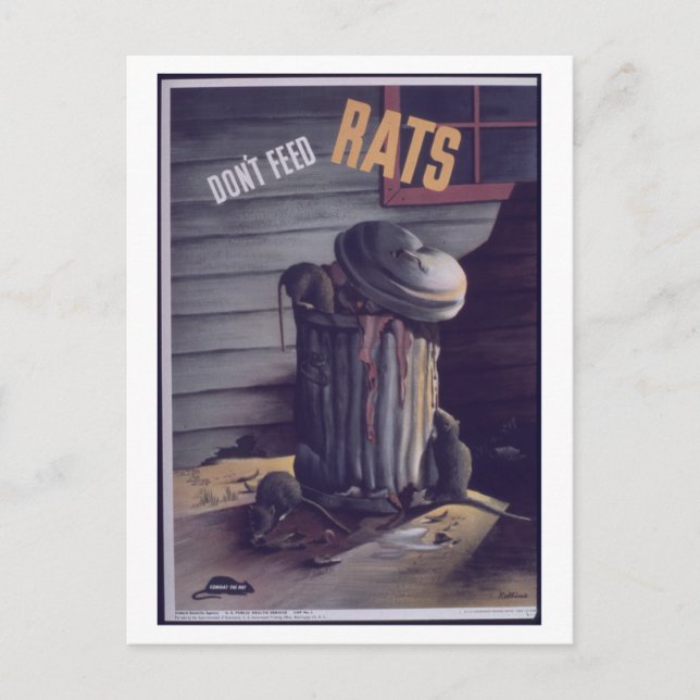 Postal No alimentar a Rats.-_-_NARA_Propaganda Poster (Anverso)