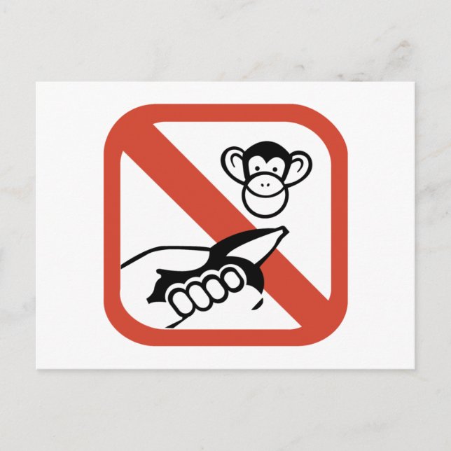 Postal No Alimentar Al Mono (2) (Anverso)
