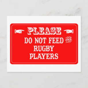 Postal No alimente a los jugadores del rugbi