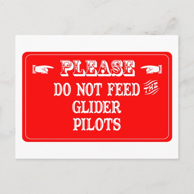 Postal No Alimente Los Glider Pilots (Anverso)