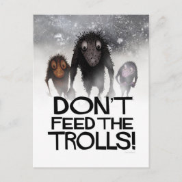 Postal No alimentes a los trolls con un divertido paseo p