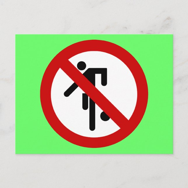 Postal NO Ball Games ⚠ Thai Park Rótulo ⚠ (Anverso)