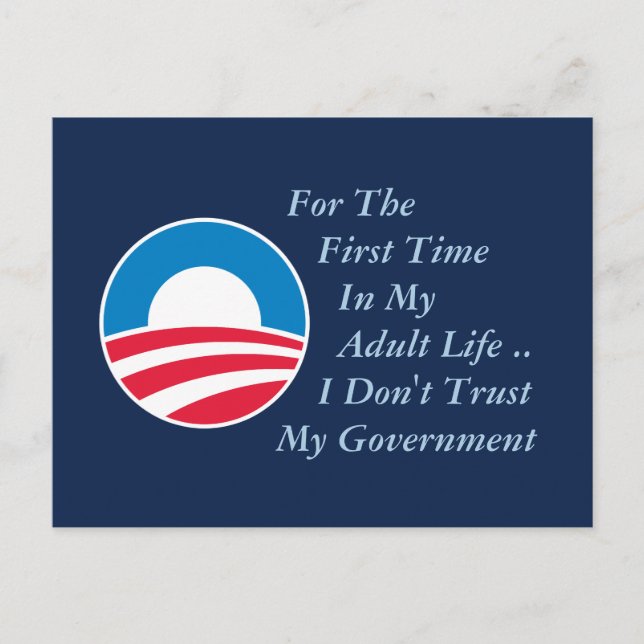 Postal No confiar en el gobierno (Anverso)
