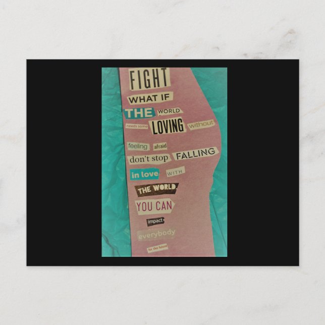 Postal No dejes de amar al mundo (Anverso)