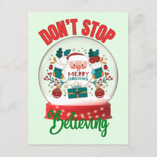 Postal No dejes de creer en la Navidad de Santa María