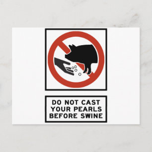 Postal No Echar Las Perlas Antes De Swine Matthew 7:6