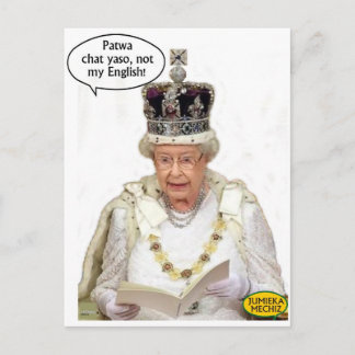 Postal No el inglés de la Reina