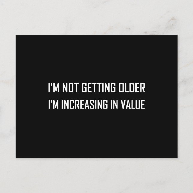 Postal No Envejecer Aumentando En Valor (Anverso)