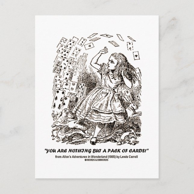 Postal No Eres Más Que Un Paquete De Cartas (Anverso)
