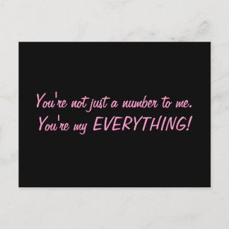 Postal "No eres sólo un número para mí"