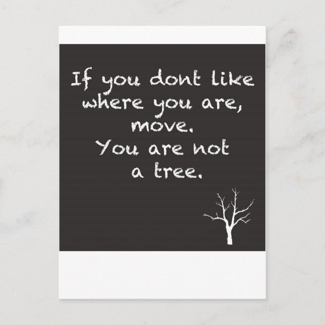 Postal NO eres un árbol (Anverso)