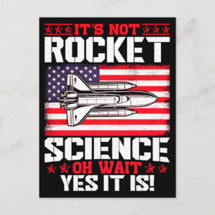 Postal No es ciencia de cohetes oh espera Día de los Vete