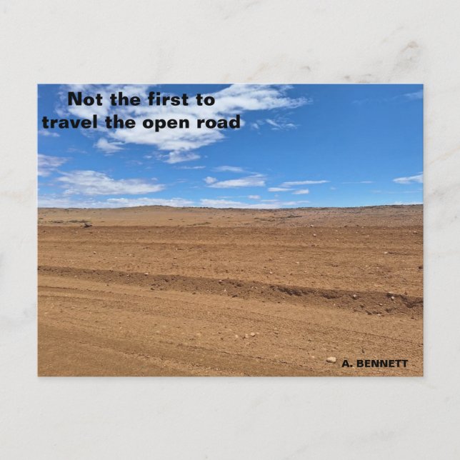 Postal No es el primero en viajar por la carretera abiert (Anverso)