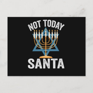 Postal No es Hoy Santa Menorá de Hanukká judío