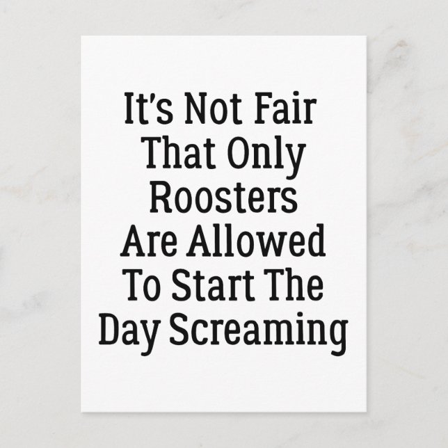 Postal no es justo que sólo se permita a los gallos (Anverso)