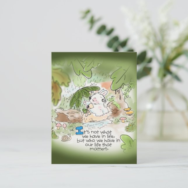 Postal No es lo que tenemos en la vida (Anverso de pie)