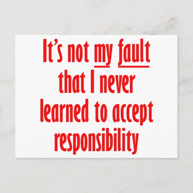 Postal No es mi culpa (Anverso)