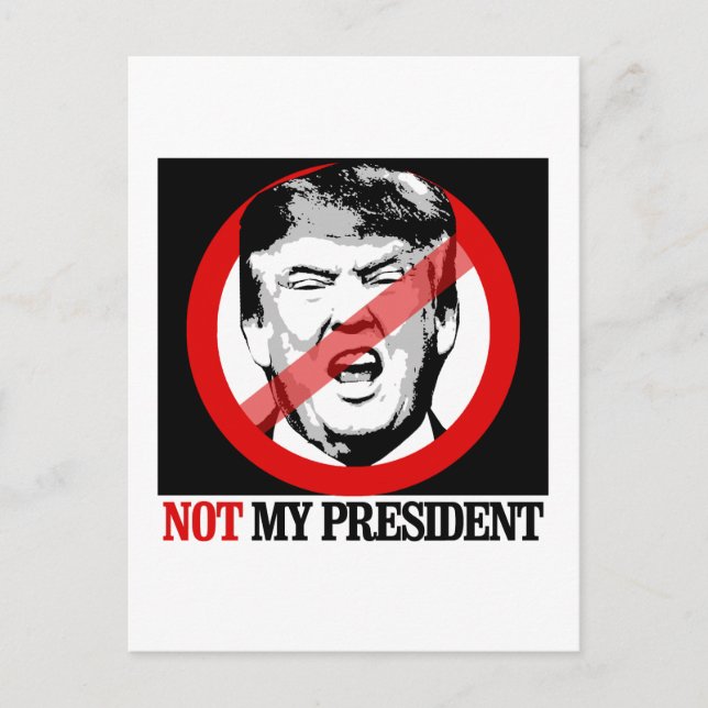 Postal No es mi presidente - Anti-Trump (Anverso)