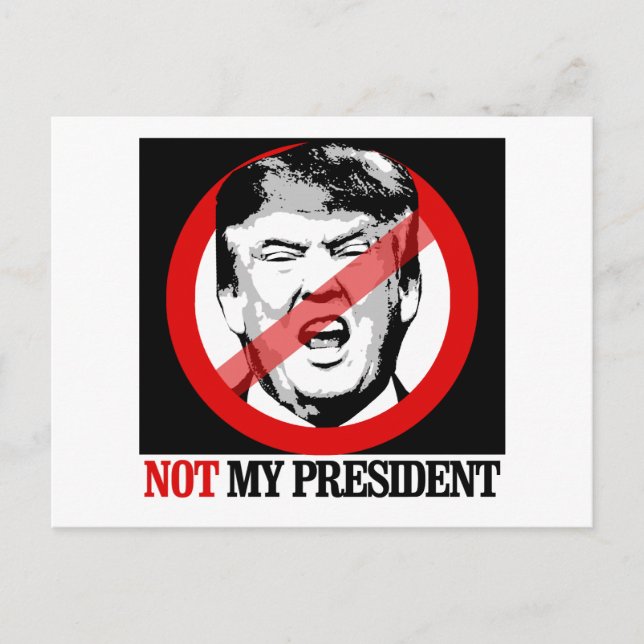Postal No es mi presidente - Anti-Trump (Anverso)