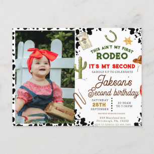 Postal No es mi primer vaquero de rodeo foto cumpleaños 2