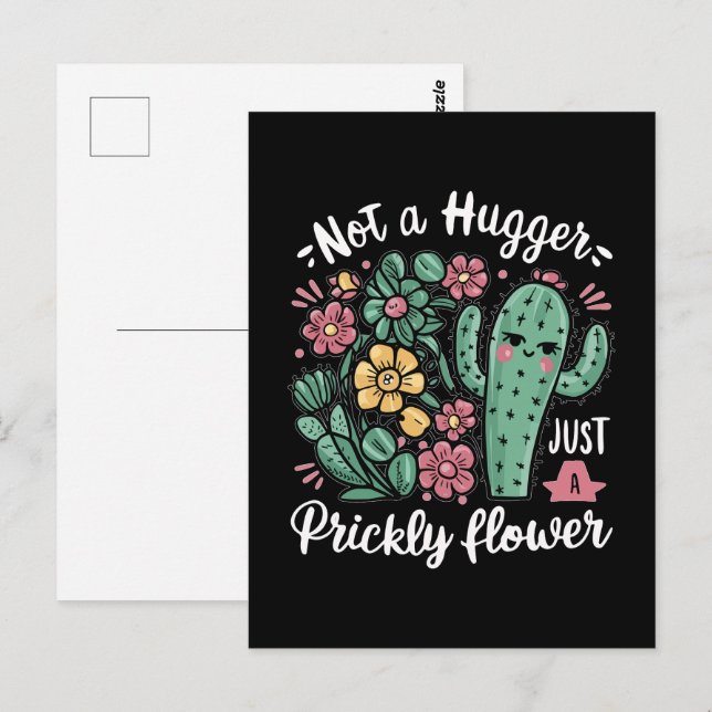 Postal No es solo una broma de cactus de flores (Anverso / Reverso)