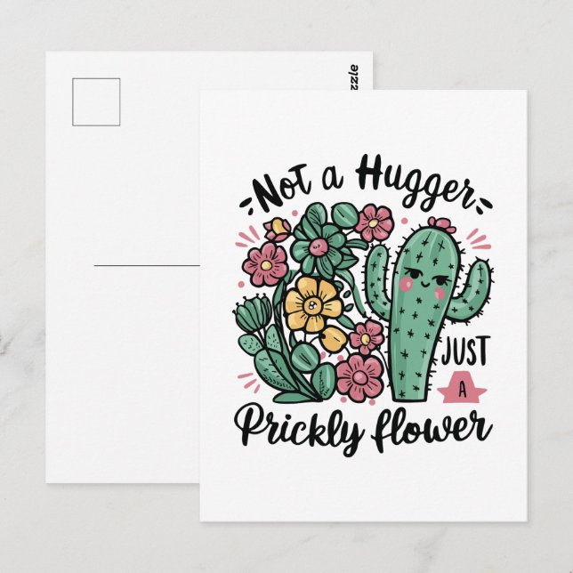 Postal No es solo una broma de cactus de flores (Anverso / Reverso)