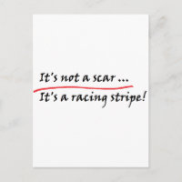 No es una cicatriz... ¡Es una banda de carreras!
