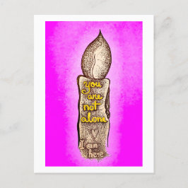 Postal No estás sola cita de amistad que ama a PINK