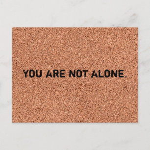 Postal "No estás solo".