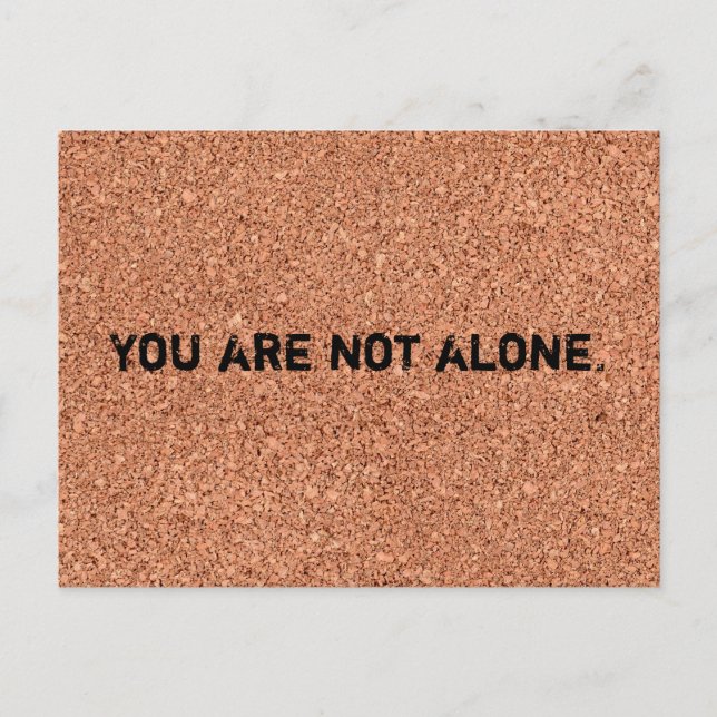 Postal "No estás solo". (Anverso)