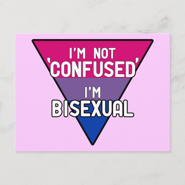 Postal No estoy confusa, soy bisexual (Anverso)