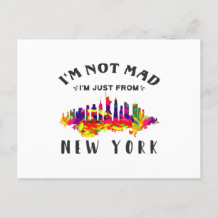 Postal No estoy enfadado, solo soy de Nueva York.