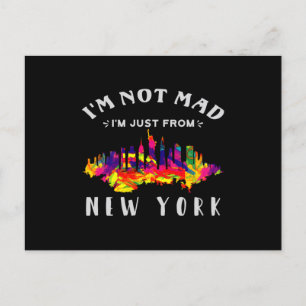 Postal No estoy enfadado, solo soy de Nueva York.