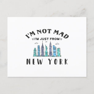 Postal No estoy enfadado, solo soy de Nueva York.