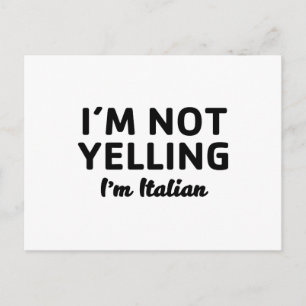 Postal No estoy gritando soy italiano