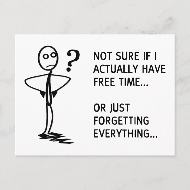 Postal No estoy seguro si realmente tengo tiempo libre... (Anverso)