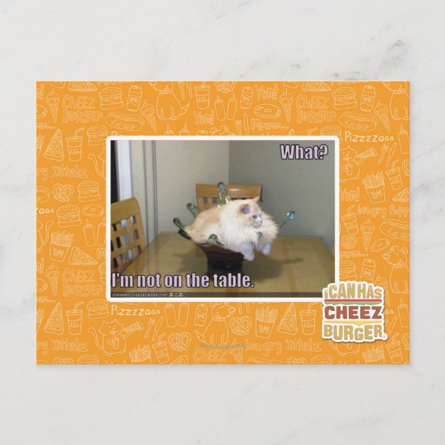 Postal No estoy sobre la mesa (Anverso)