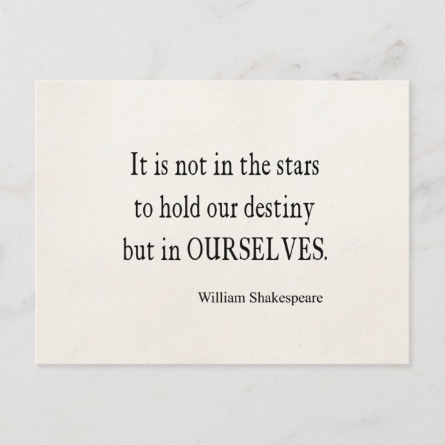 Postal No Estrellas Destruidas, Sino Mismos La Cita De Sh (Anverso)