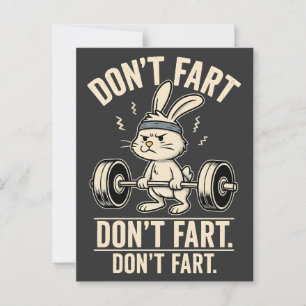 Postal 🏋️ ‍ ♂️ No fastidiar conejo - Humor divertido par