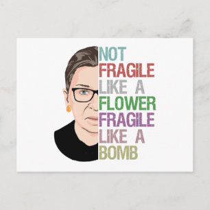Postal No frágil como flor frágil como bomba