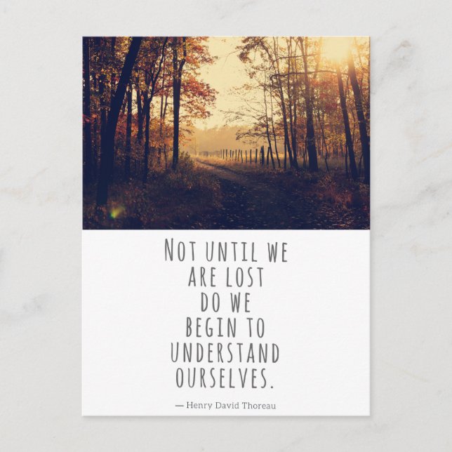 Postal No Hasta Que Nos Perdamos La Cita De Thoreau (Anverso)
