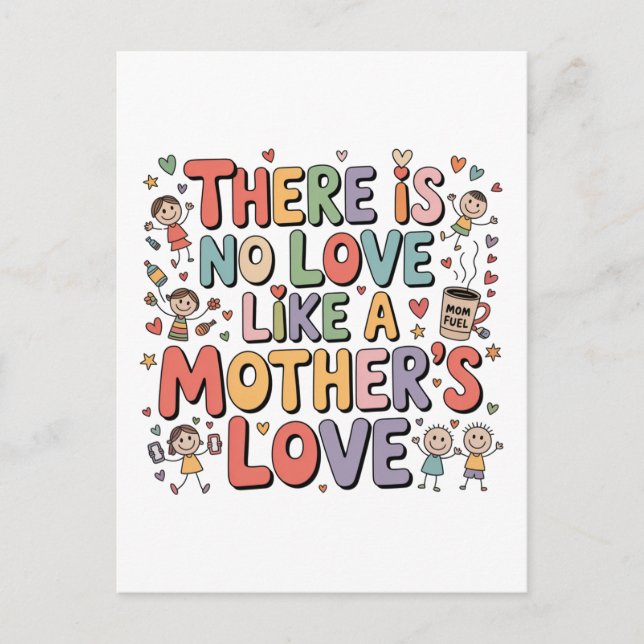 Postal No Hay Amor Como El Amor De Una Madre (Anverso)